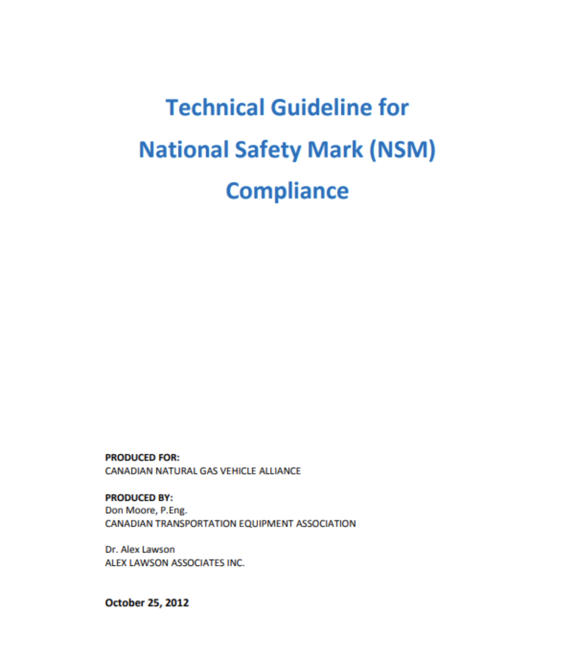 Technical Guideline for National Safety Mark (NSM) Compliance